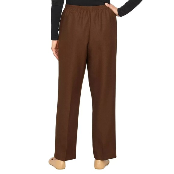 Alfred Dunner Pants - Alfred Dunner Women's Plus Size Classic Pull-On Straight-Leg Pants Sz 18W, Brown